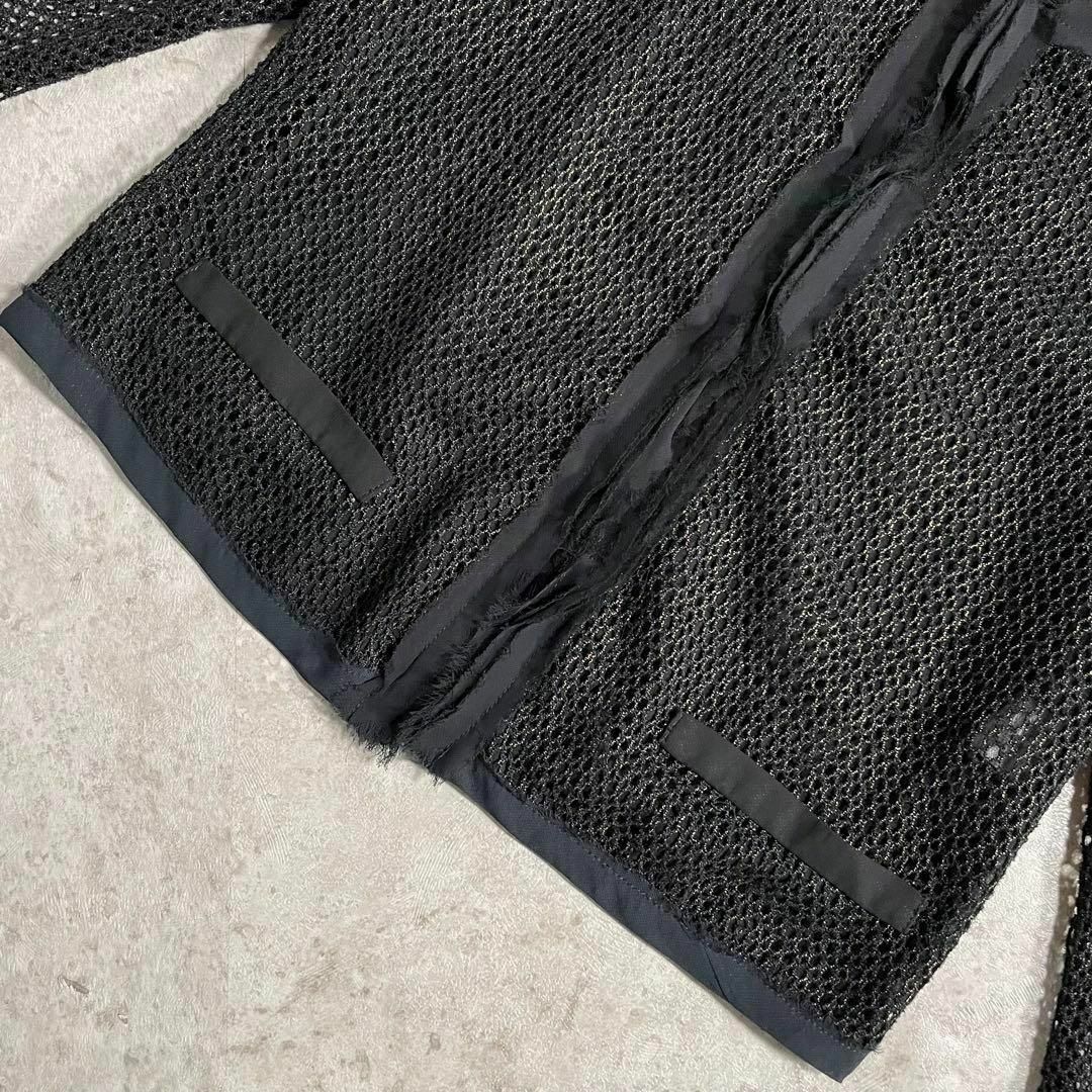 VINTAGE(ヴィンテージ)の美品 lucy paris メッシュブルゾン ポリシャツ ブラック レディースM レディースのトップス(カーディガン)の商品写真
