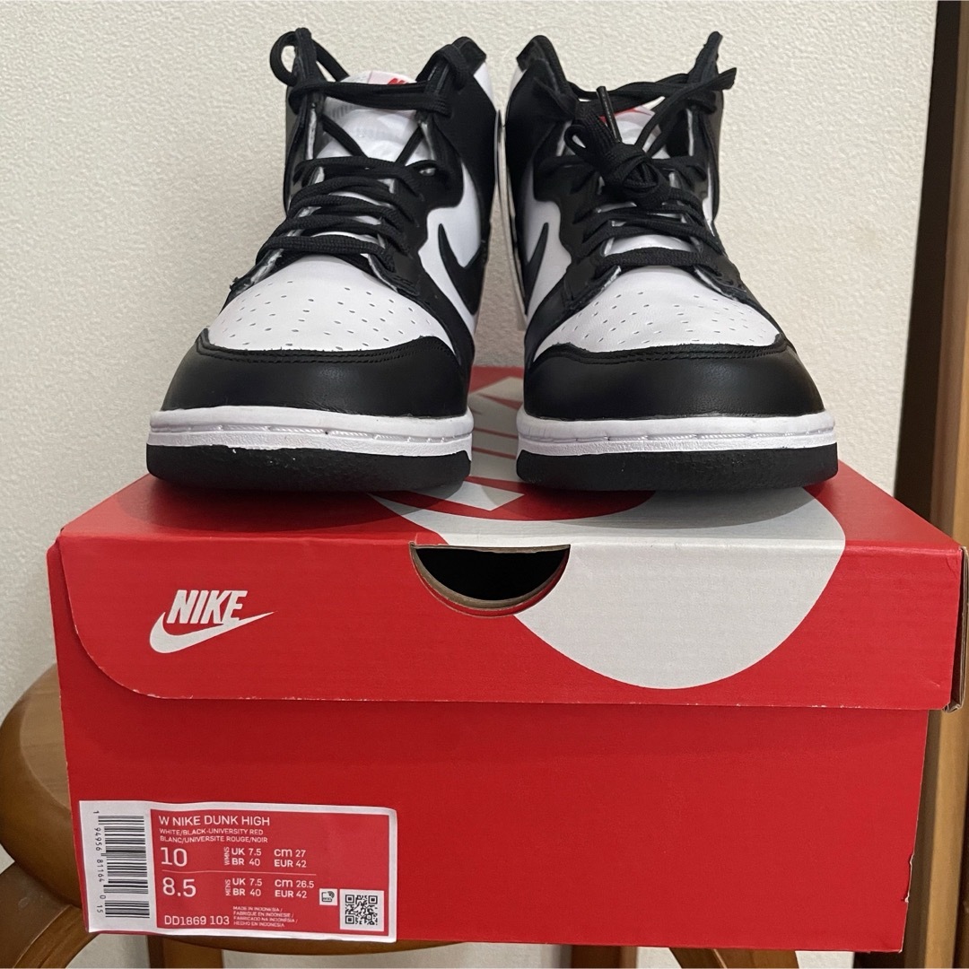 NIKE(ナイキ)のNike WMNS Dunk High "Black and White" メンズの靴/シューズ(スニーカー)の商品写真