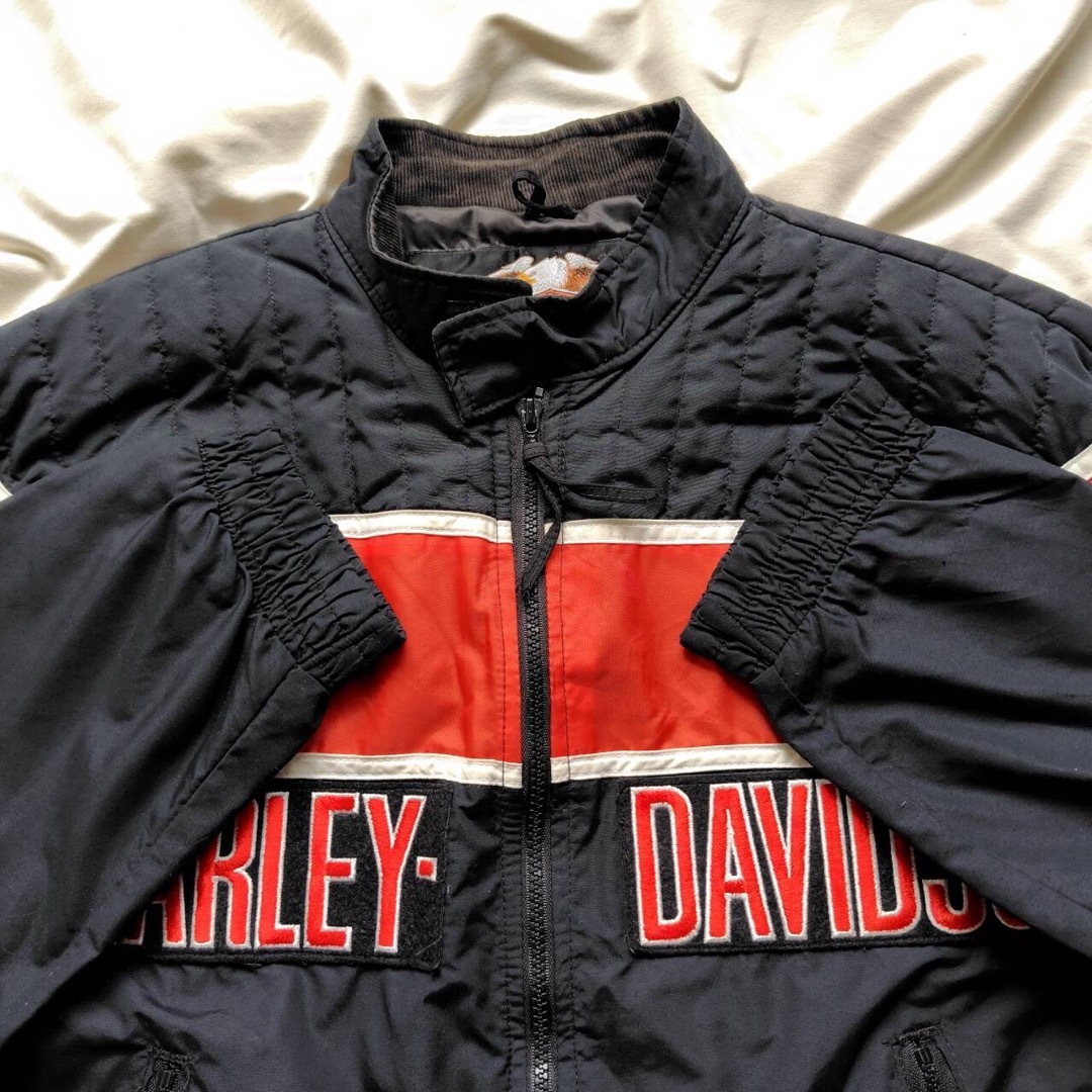 Harley Davidson(ハーレーダビッドソン)の米国製 90s メンズM HARLEY DAVIDSON ヴィンテージレーシング メンズのジャケット/アウター(ライダースジャケット)の商品写真