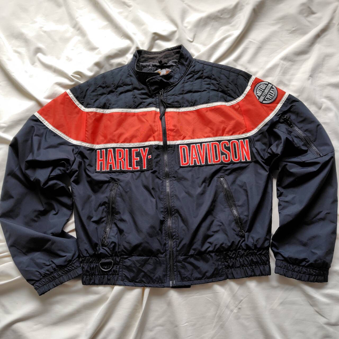 Harley Davidson(ハーレーダビッドソン)の米国製 90s メンズM HARLEY DAVIDSON ヴィンテージレーシング メンズのジャケット/アウター(ライダースジャケット)の商品写真