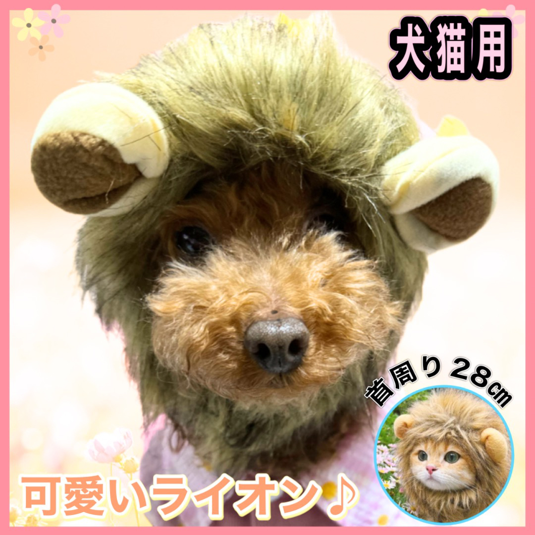 猫 被り物 ライオン 犬  ウィッグ 変身 グッズ かぶりもの コスプレ  その他のペット用品(犬)の商品写真