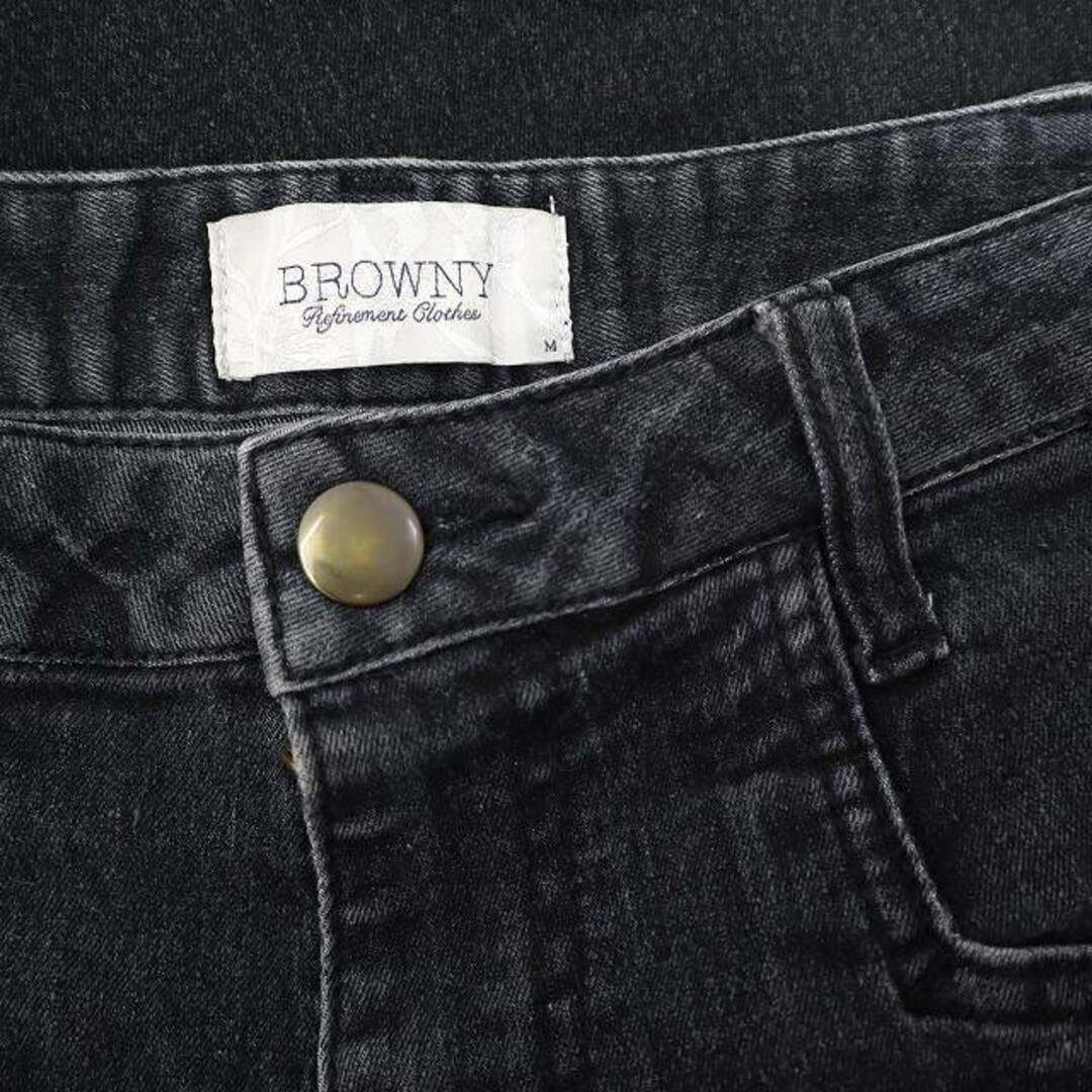 BROWNY(ブラウニー)のブラウニー BROWNY コットン ストレッチ デニム パンツ M ブラック メンズのパンツ(デニム/ジーンズ)の商品写真