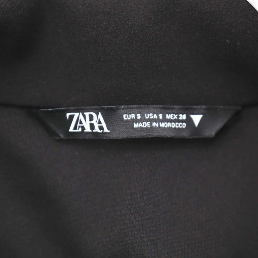 ZARA(ザラ)のザラ ZARA 2148-332-800 ショートシャツネックドレス 黒 S レディースのワンピース(ミニワンピース)の商品写真