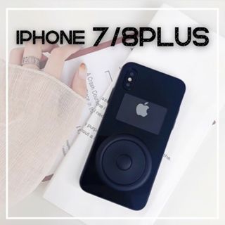 iPodデザイン iPhoneケース ブラック 黒 iPhone7/8Plus(iPhoneケース)