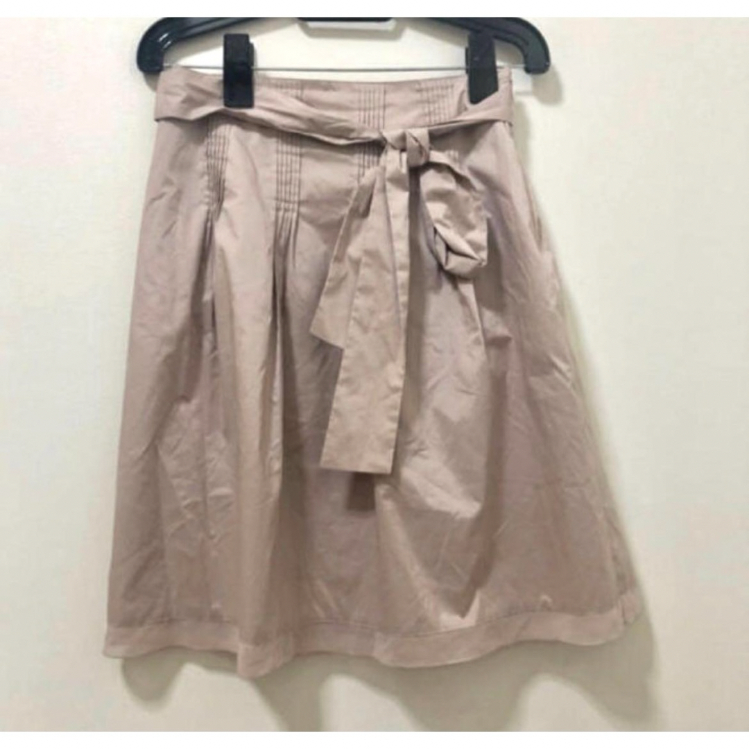 NATURAL BEAUTY(ナチュラルビューティー)のNATURAL BEAUTY フレアスカート ピンク レディースのスカート(ひざ丈スカート)の商品写真