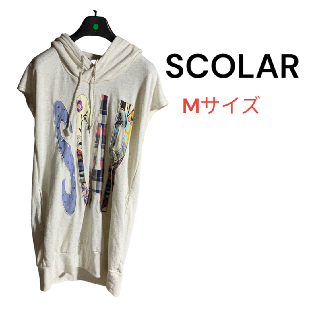 ScoLar(スカラー)の【SCOLAR】スカラー　ロングワンピース　ノースリーブ　ロゴ　Mサイズ レディースのトップス(パーカー)の商品写真