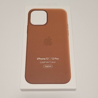 アップル(Apple)のアップル純正 iPhone 12/12 Pro レザー ケース サドルブラウン(iPhoneケース)
