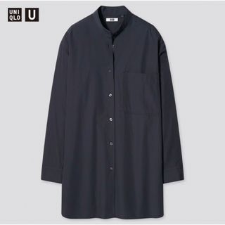 ユニクロ(UNIQLO)のUNIQLO U ユニクロユー オーバーサイズシャツ ダークグレー Mサイズ(シャツ/ブラウス(長袖/七分))