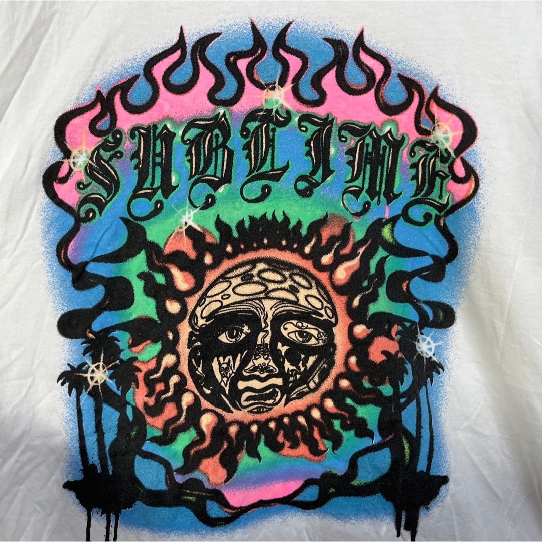 【サブライム】半袖Tシャツ　バンドT　sublime　幾何学　アート　太陽F9 メンズのトップス(Tシャツ/カットソー(半袖/袖なし))の商品写真