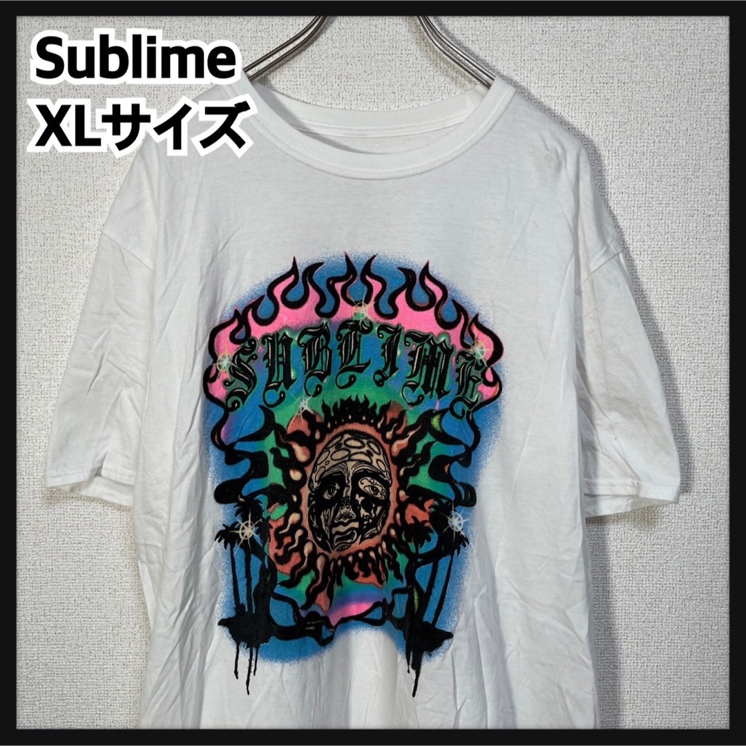 【サブライム】半袖Tシャツ　バンドT　sublime　幾何学　アート　太陽F9 メンズのトップス(Tシャツ/カットソー(半袖/袖なし))の商品写真