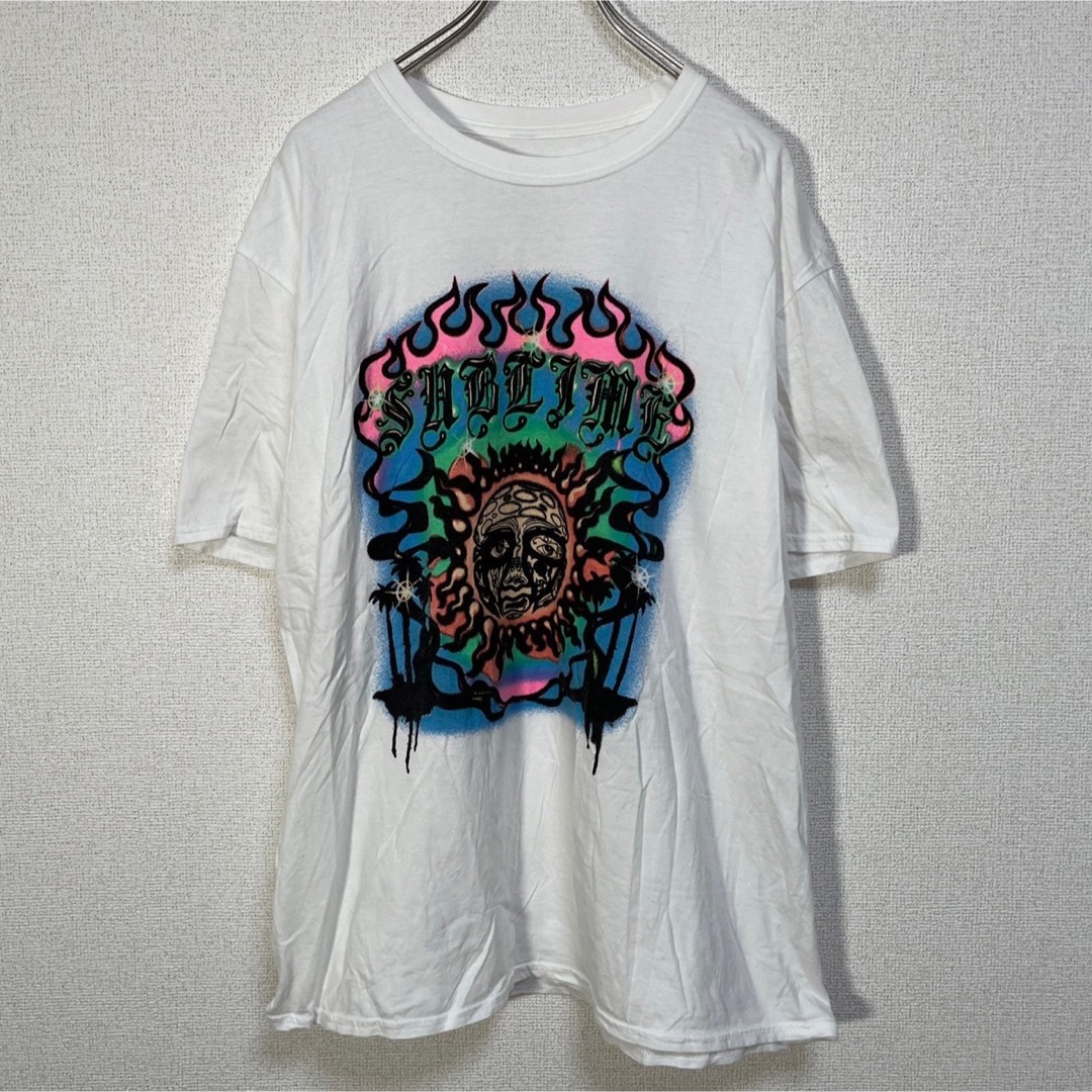 【サブライム】半袖Tシャツ　バンドT　sublime　幾何学　アート　太陽F9 メンズのトップス(Tシャツ/カットソー(半袖/袖なし))の商品写真