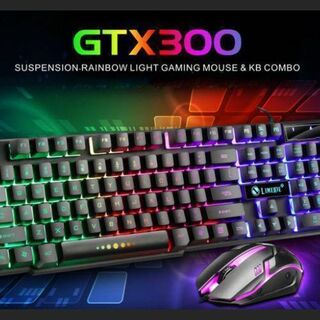 ゲーミングキーボード X マウス セット 防水 LED ライト 発光 PS4対応(PC周辺機器)