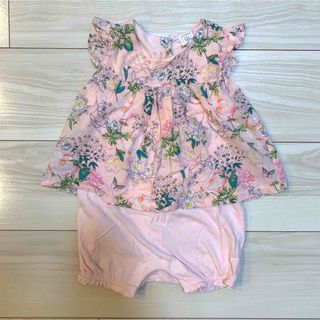 ベビーギャップ(babyGAP)のbabygap 花柄カバーオール 70(カバーオール)