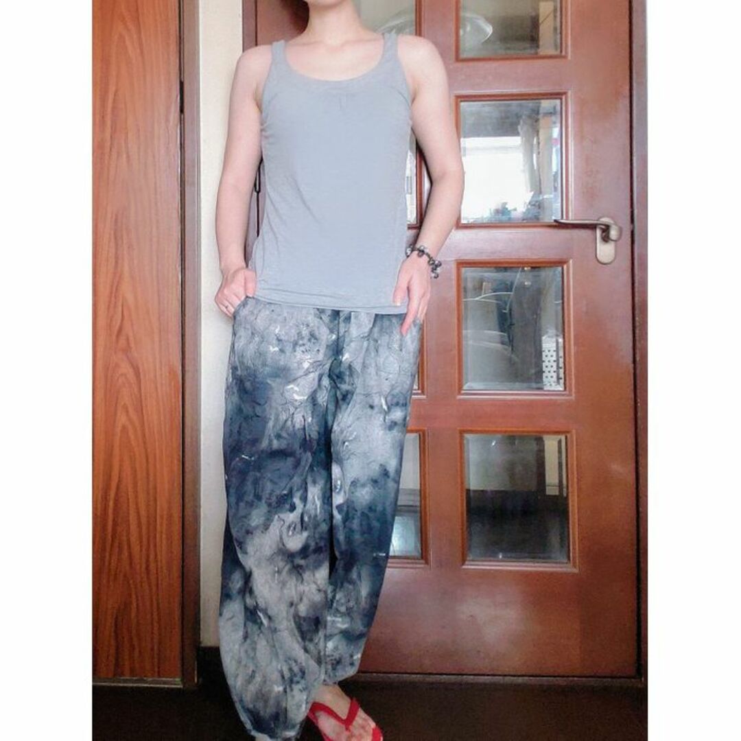 サルエルパンツ ダンス アジア系 エスニック カジュアル フリーサイズ 9-F レディースのパンツ(サルエルパンツ)の商品写真