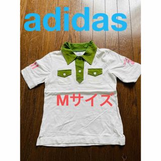 adidas アディダス　M ポロシャツ　オフホワイト　半袖　スポーツ　シャツ