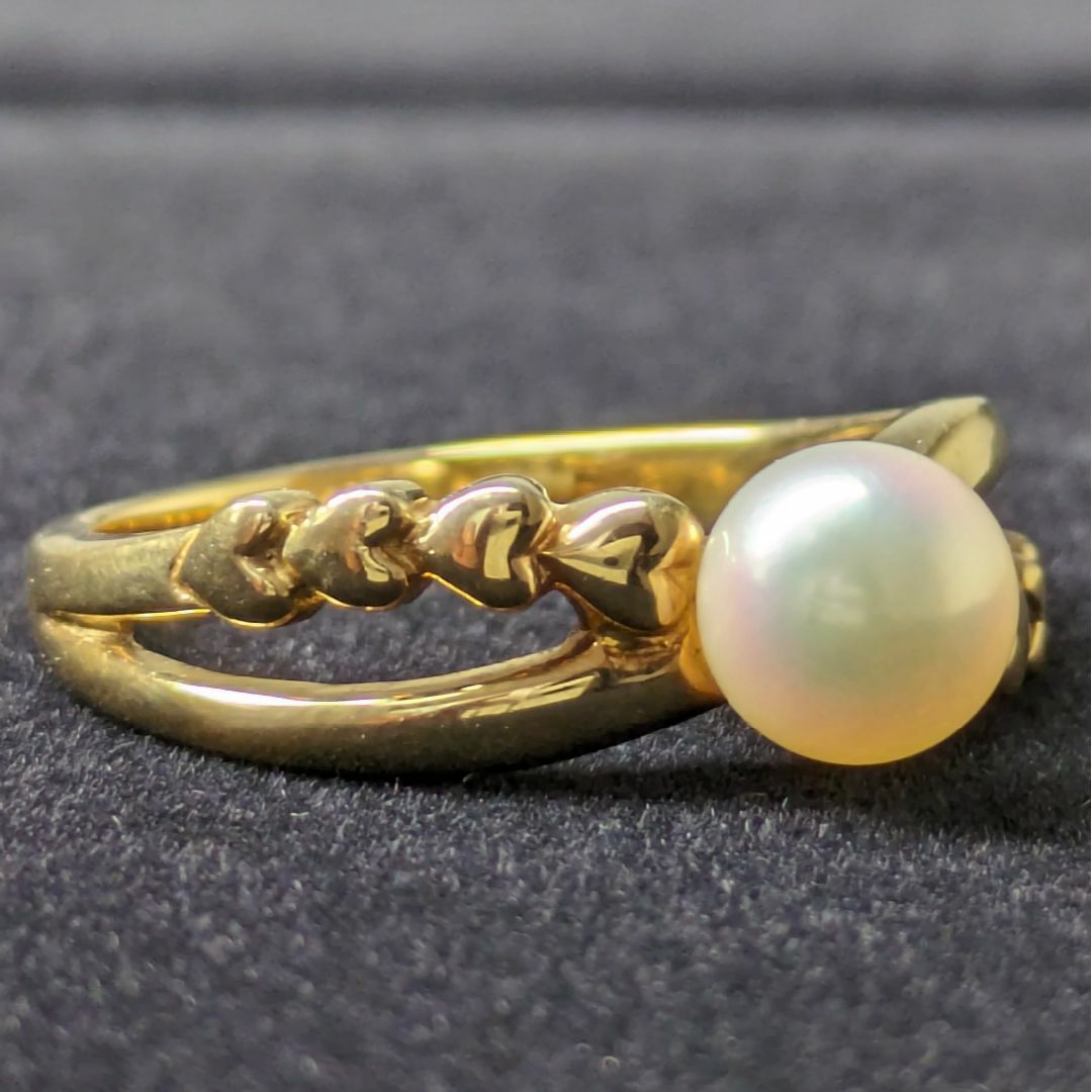 MIKIMOTO(ミキモト)の898 ミキモトパールリングK18YGイエローゴールド約6.0mm13号 レディースのアクセサリー(リング(指輪))の商品写真