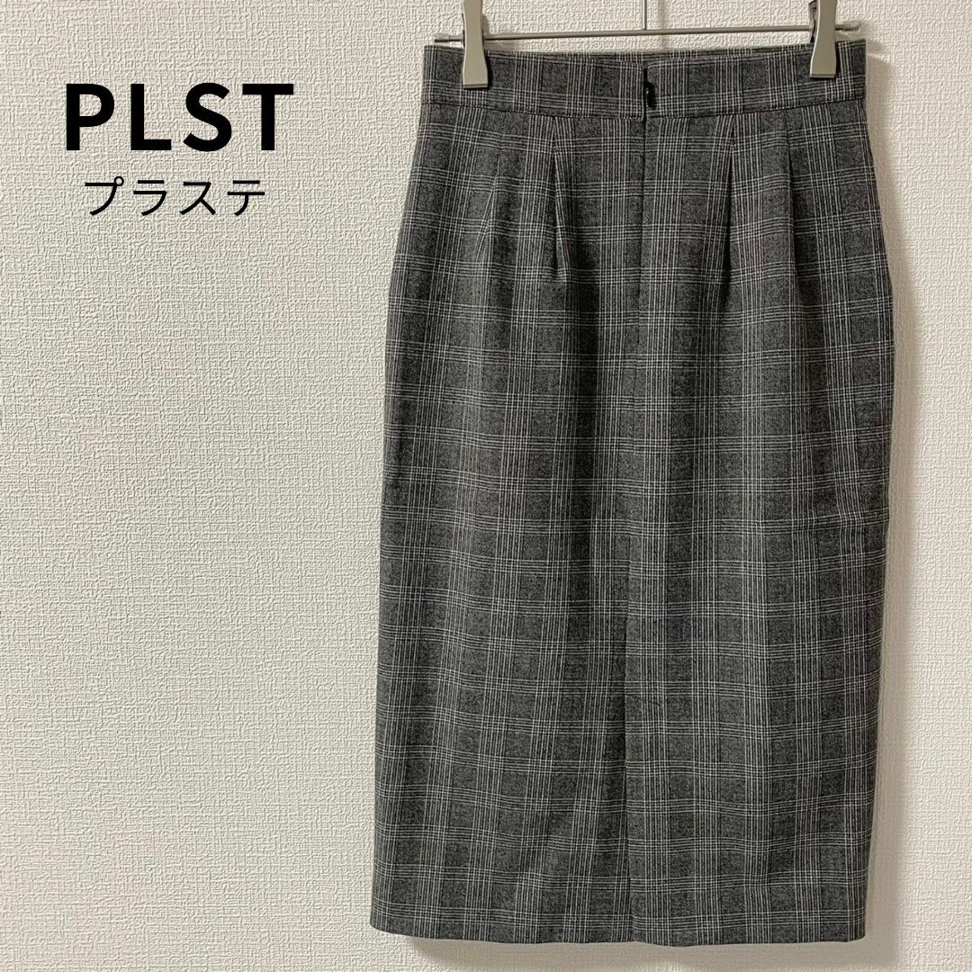 PLST(プラステ)の美品★PLST プラステ タイトスカート グレンチェック 小さい レディースのスカート(ひざ丈スカート)の商品写真