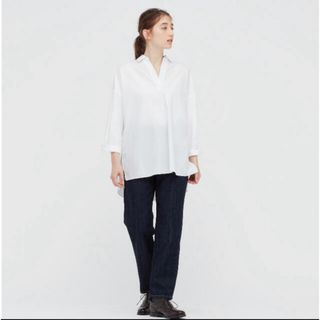 ユニクロ(UNIQLO)のユニクロ　UNIQLO コットンリラックススキッパーシャツ(シャツ/ブラウス(長袖/七分))