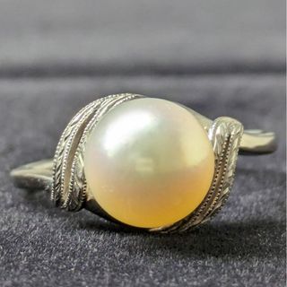 ミキモト(MIKIMOTO)の900 ミキモトパールリングK14WGホワイトゴールド約8.0mm13号(リング(指輪))