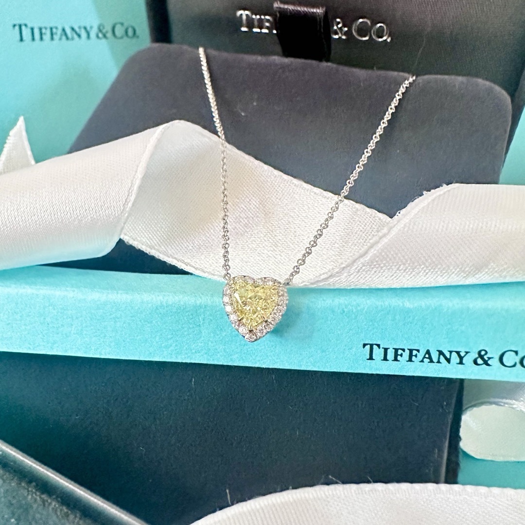 Tiffany & Co.(ティファニー)のTiffany&Co.イエローダイヤモンド0.67ctソレスト ハートネックレス レディースのアクセサリー(ネックレス)の商品写真