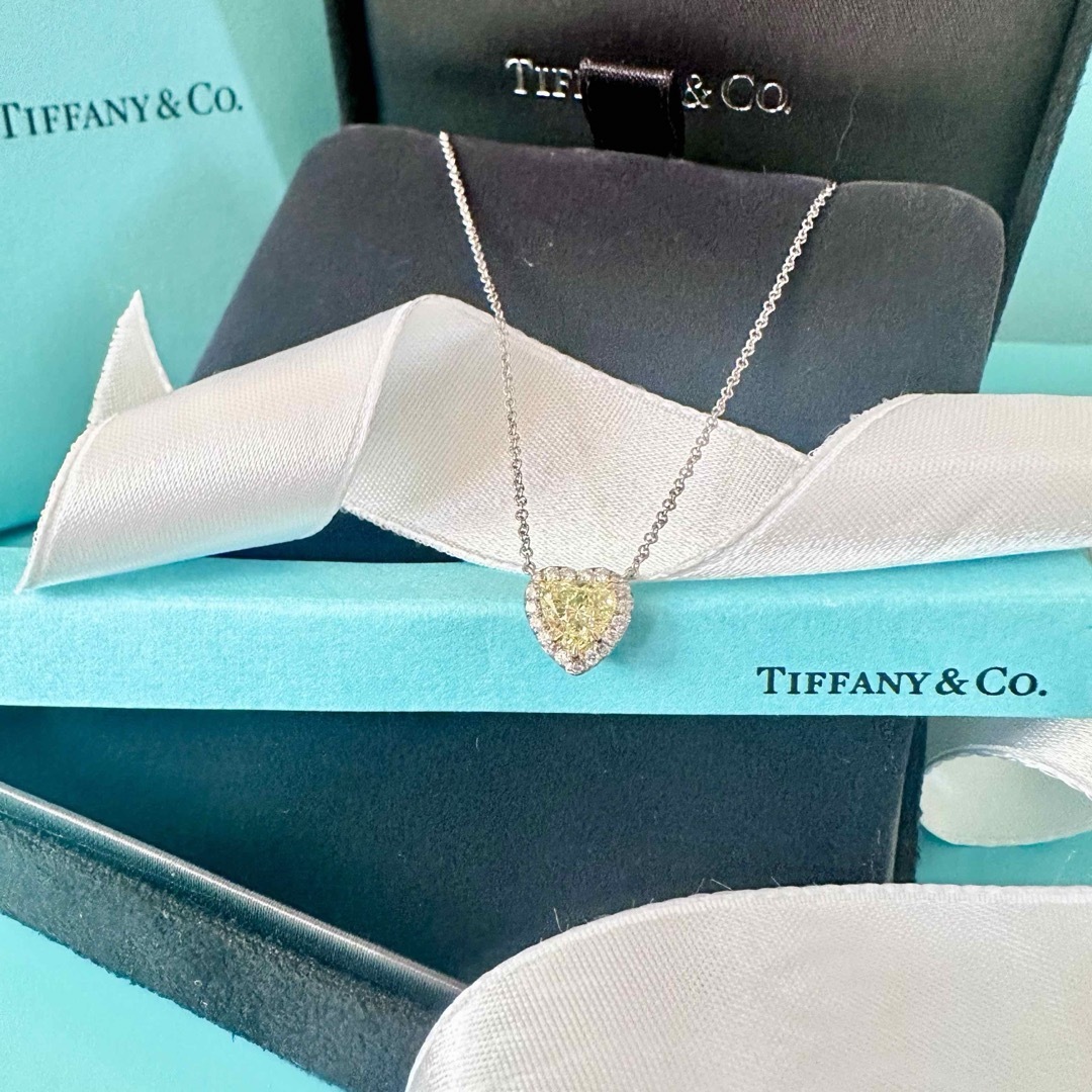 Tiffany & Co.(ティファニー)のTiffany&Co.イエローダイヤモンド0.67ctソレスト ハートネックレス レディースのアクセサリー(ネックレス)の商品写真