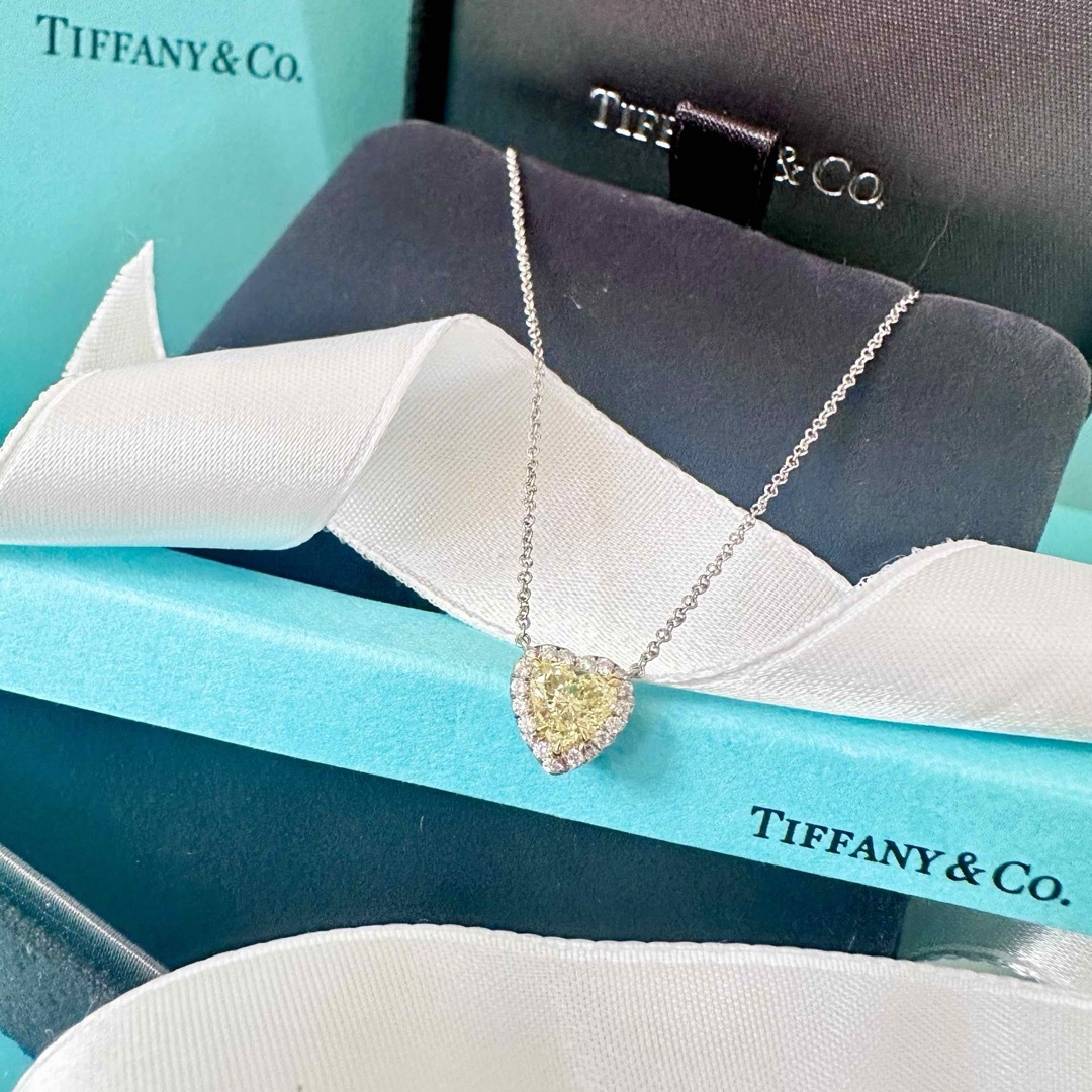 Tiffany & Co.(ティファニー)のTiffany&Co.イエローダイヤモンド0.67ctソレスト ハートネックレス レディースのアクセサリー(ネックレス)の商品写真