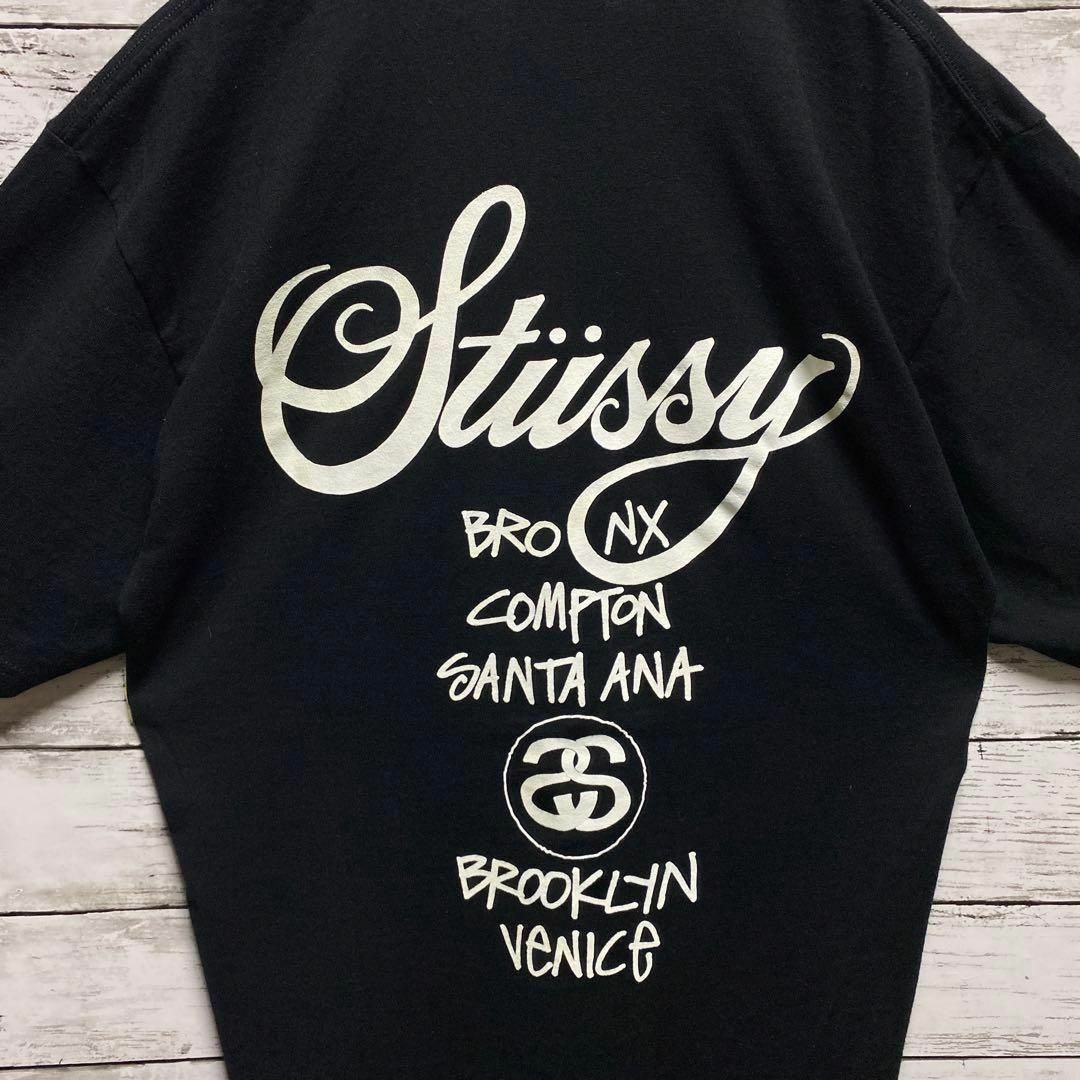 STUSSY(ステューシー)の【美品】ステューシー　ワールドツアー　レア　人気モデル　半袖Tシャツ メンズのトップス(Tシャツ/カットソー(半袖/袖なし))の商品写真