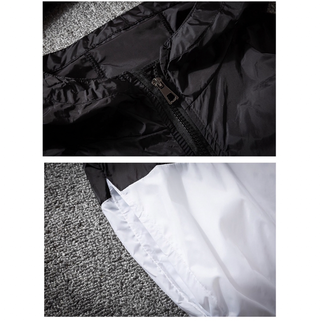 マウンテンパーカー  アウター スポーティ日焼け防止 薄手 春夏秋 白 2XL メンズのジャケット/アウター(ナイロンジャケット)の商品写真
