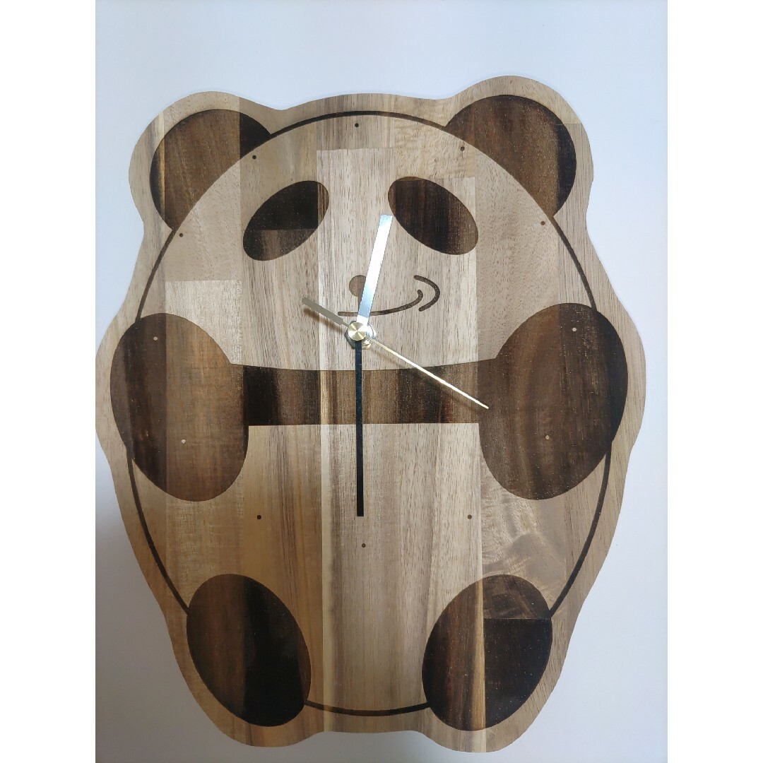 パンダの時計 ハンドメイドのインテリア/家具(インテリア雑貨)の商品写真
