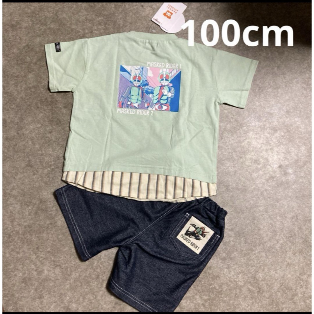 仮面ライダーtシャツ&仮面ライダーハーフパンツ100cm キッズ/ベビー/マタニティのキッズ服男の子用(90cm~)(Tシャツ/カットソー)の商品写真