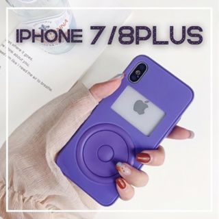 iPodデザイン iPhoneケース 紫 パープル iPhone7/8Plus(iPhoneケース)