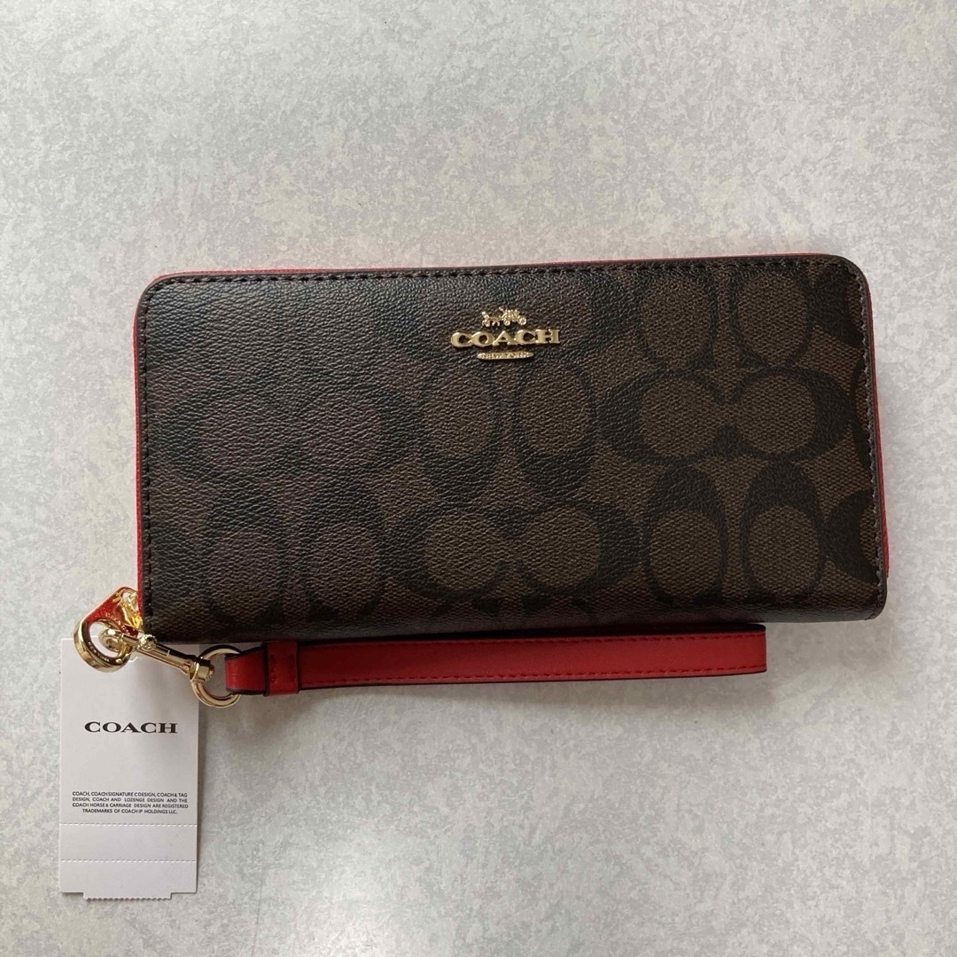 　COACH   C4452 シグネチャ　ラウンドファスナー長財布　アウトレット レディースのファッション小物(財布)の商品写真