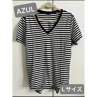 アズールバイマウジー(AZUL by moussy)のAZUL Tシャツ Lサイズ オーガニックコットン アズール(Tシャツ(半袖/袖なし))