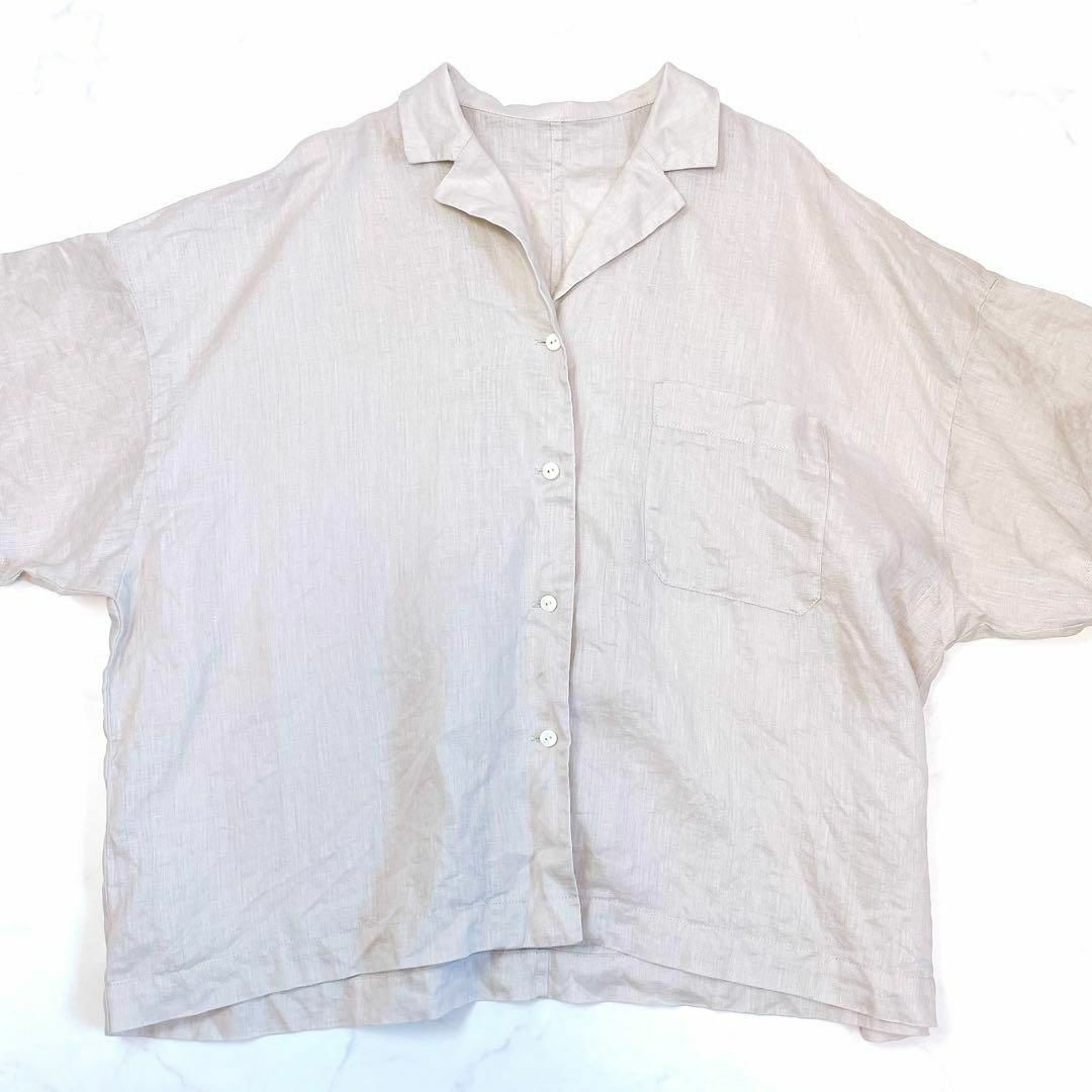 JOURNAL STANDARD(ジャーナルスタンダード)のジャーナルスタンダード  リネン100%オープンカラー半袖シャツ ゆったりサイズ レディースのトップス(シャツ/ブラウス(半袖/袖なし))の商品写真