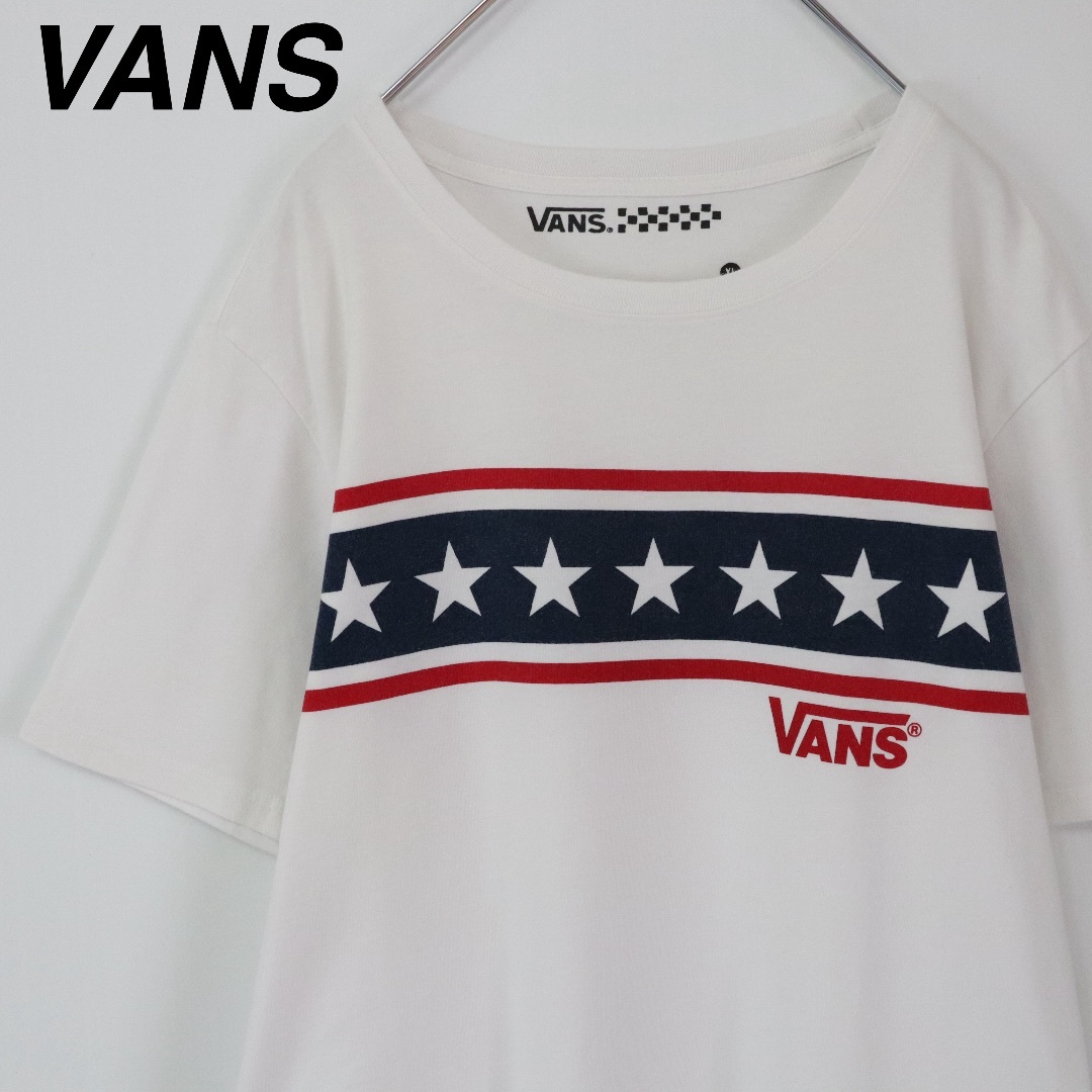 VANS(ヴァンズ)の【希少】ヴァンズ／Tシャツ　ビッグロゴ　XLサイズ　アメリカ国旗　スケーター メンズのトップス(Tシャツ/カットソー(半袖/袖なし))の商品写真