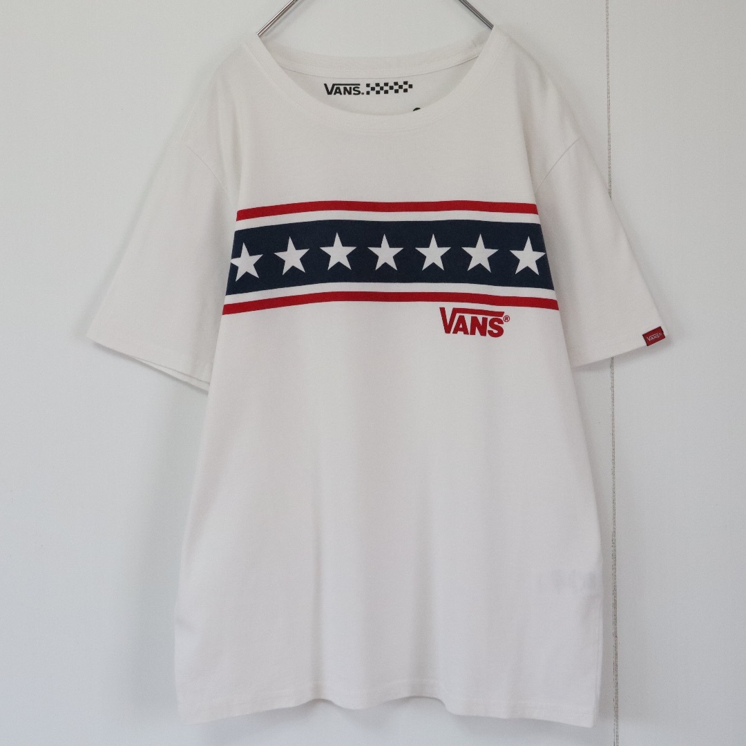 VANS(ヴァンズ)の【希少】ヴァンズ／Tシャツ　ビッグロゴ　XLサイズ　アメリカ国旗　スケーター メンズのトップス(Tシャツ/カットソー(半袖/袖なし))の商品写真