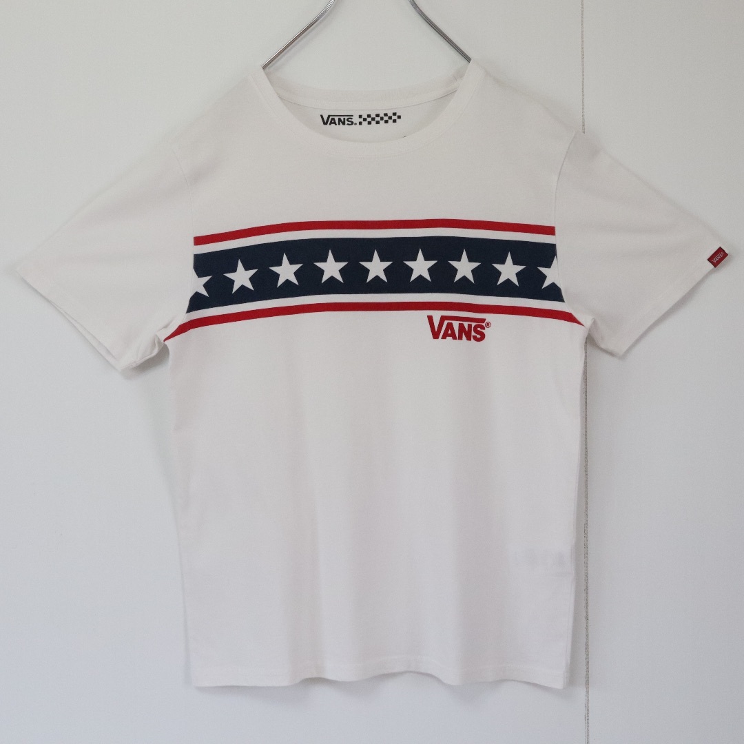 VANS(ヴァンズ)の【希少】ヴァンズ／Tシャツ　ビッグロゴ　XLサイズ　アメリカ国旗　スケーター メンズのトップス(Tシャツ/カットソー(半袖/袖なし))の商品写真