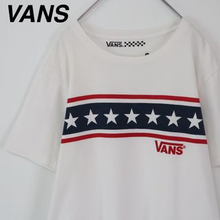 ヴァンズ(VANS)の【希少】ヴァンズ／Tシャツ　ビッグロゴ　XLサイズ　アメリカ国旗　スケーター(Tシャツ/カットソー(半袖/袖なし))