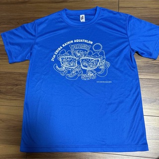 新品未使用　第21回千葉海浜マラソン記念半袖Tシャツ　青　速乾　男女兼用(ウェア)