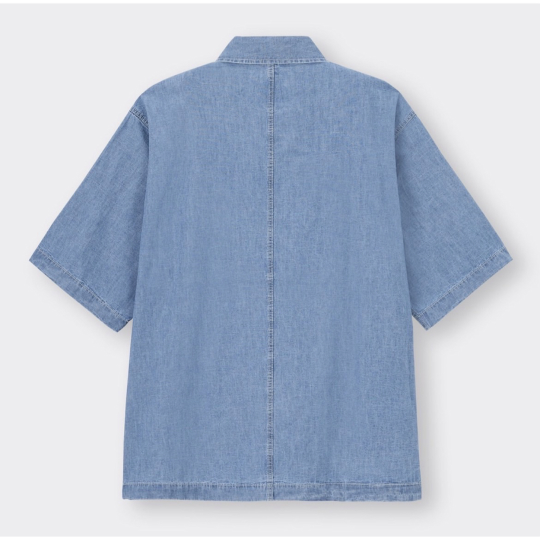 GU デニムオーバーサイズワークシャツ[5分袖] 完売品 メンズのトップス(シャツ)の商品写真