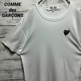 コムデギャルソン(COMME des GARCONS)の【美品】プレイコムデギャルソン　人気モデル　刺繍ロゴハート　半袖Tシャツ(Tシャツ/カットソー(半袖/袖なし))