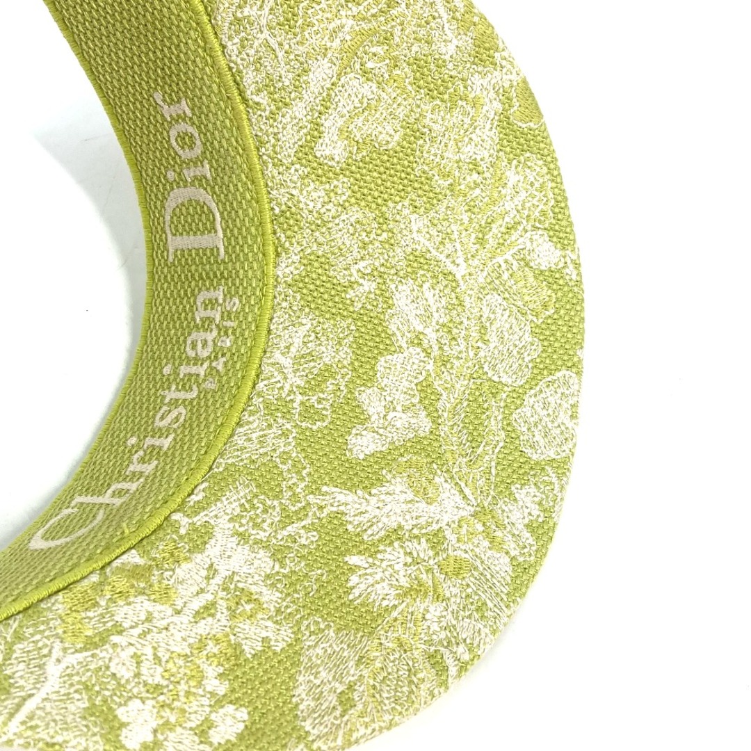 Dior(ディオール)のディオール Dior トワルドゥジュイ ロゴ 帽子 サンバイザー キャンバス グリーン 美品 レディースの帽子(その他)の商品写真