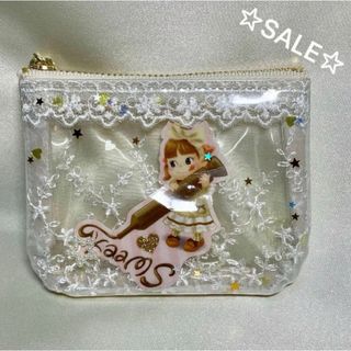 【SALE】　10cmファスナー　miniポーチ　Cream (ポーチ)