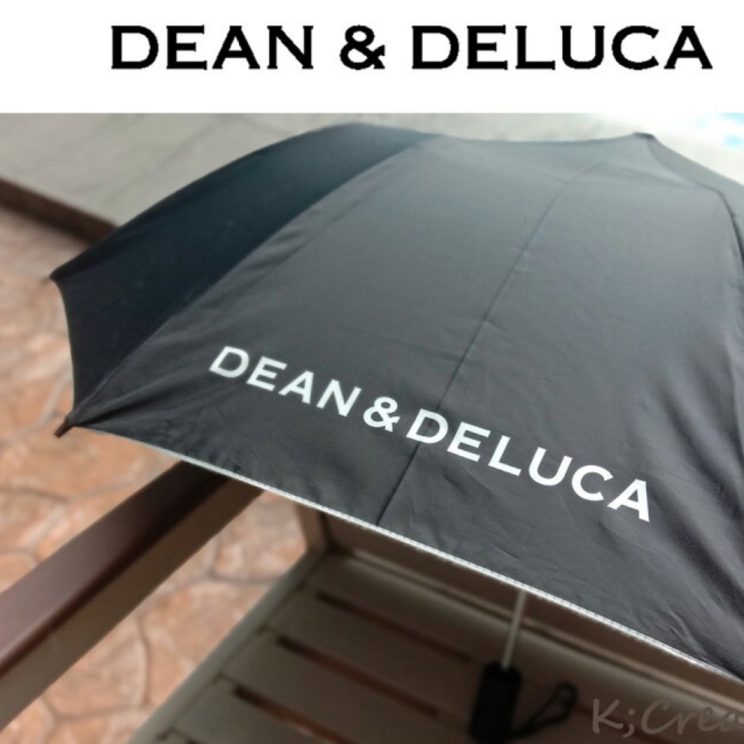 DEAN & DELUCA(ディーンアンドデルーカ)のDEAN＆DELUCA海外限定 晴雨兼用折りたたみ傘 BLACK レディースのファッション小物(傘)の商品写真