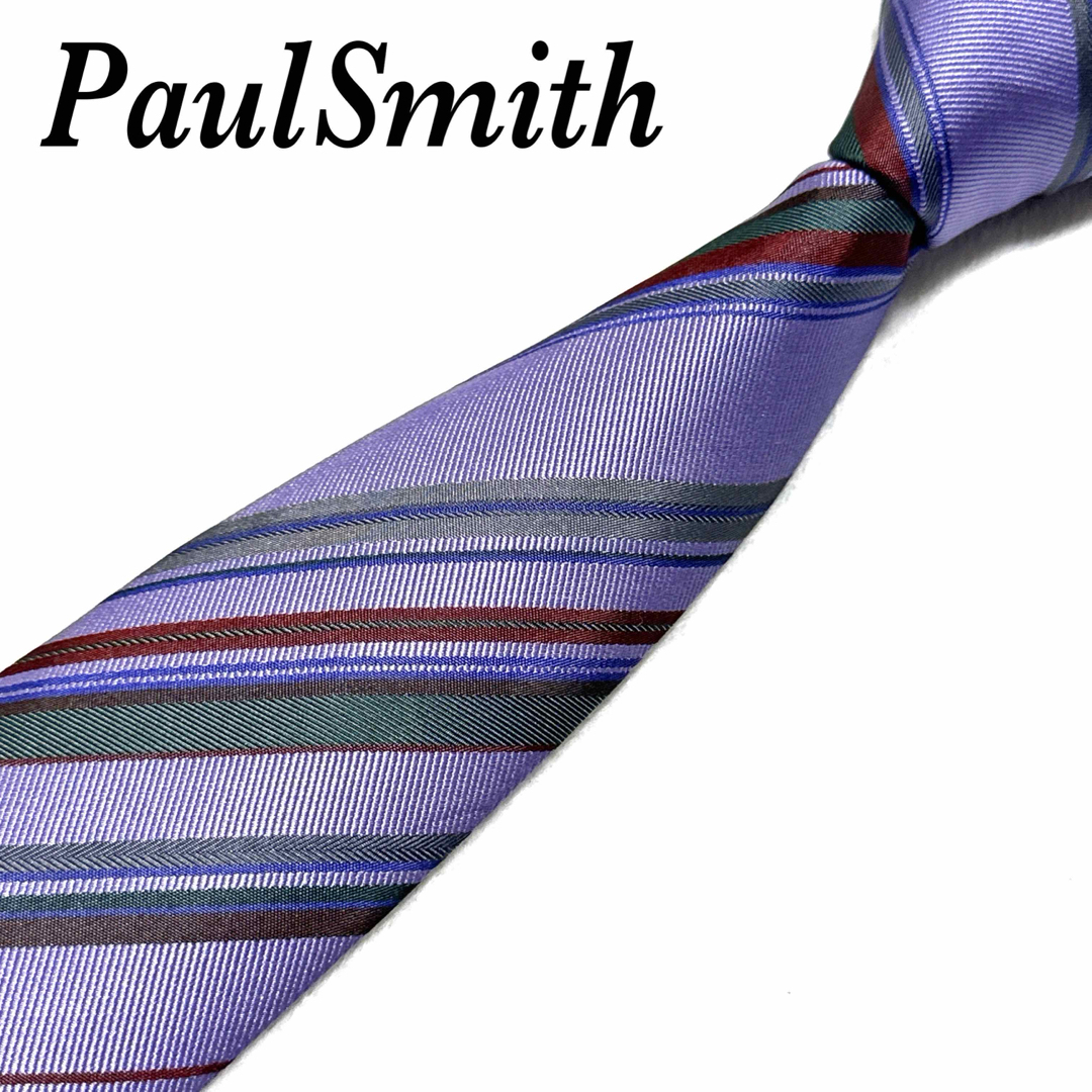 Paul Smith(ポールスミス)の 【美品】 ポールスミス ネクタイ ストライプ マルチカラー シルク 高級 メンズのファッション小物(ネクタイ)の商品写真