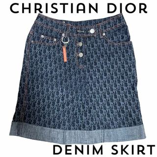 Christian Dior - 【極美品】クリスチャンディオール　トロッター柄　デニムスカート