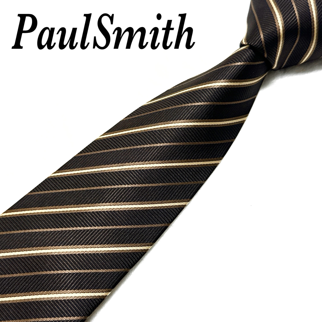 Paul Smith(ポールスミス)の【極美品】 ポールスミス ネクタイ ストライプ 裏地ドッド シルク 高級 メンズのファッション小物(ネクタイ)の商品写真