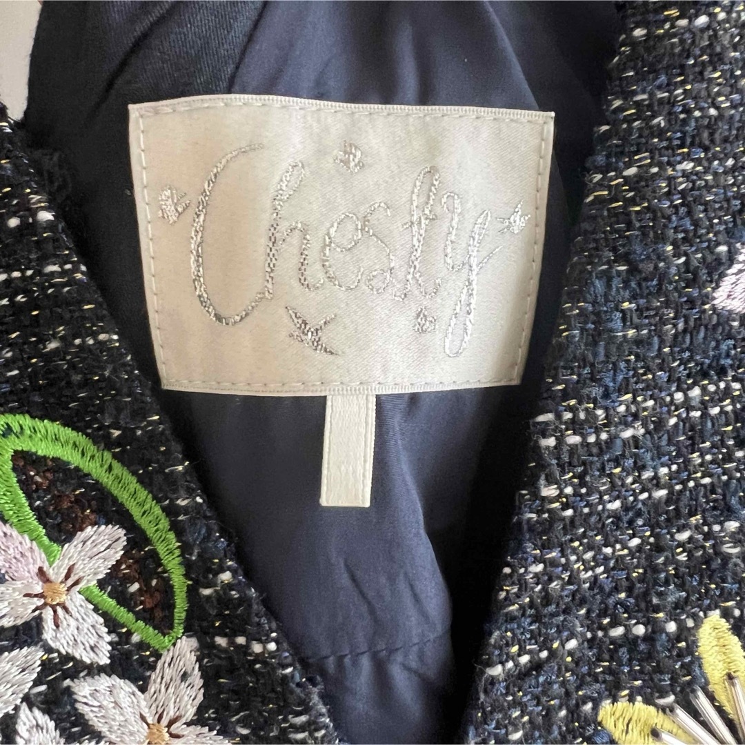 Chesty(チェスティ)のChesty ツイード刺繍ジャンパースカート レディースのワンピース(ロングワンピース/マキシワンピース)の商品写真