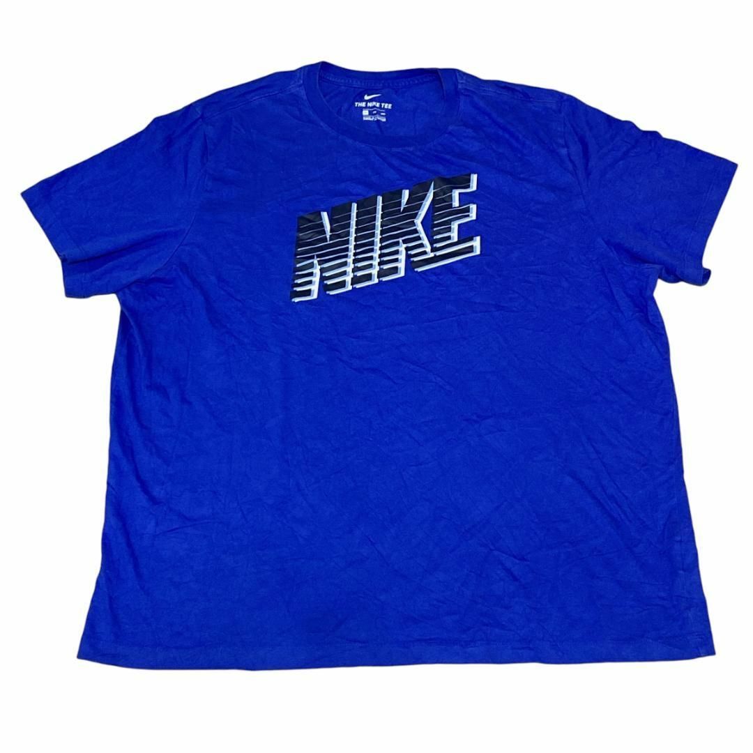 NIKE(ナイキ)のNIKE ナイキ 半袖Tシャツ ブルー グラフィックロゴ US古着 c77 メンズのトップス(Tシャツ/カットソー(半袖/袖なし))の商品写真