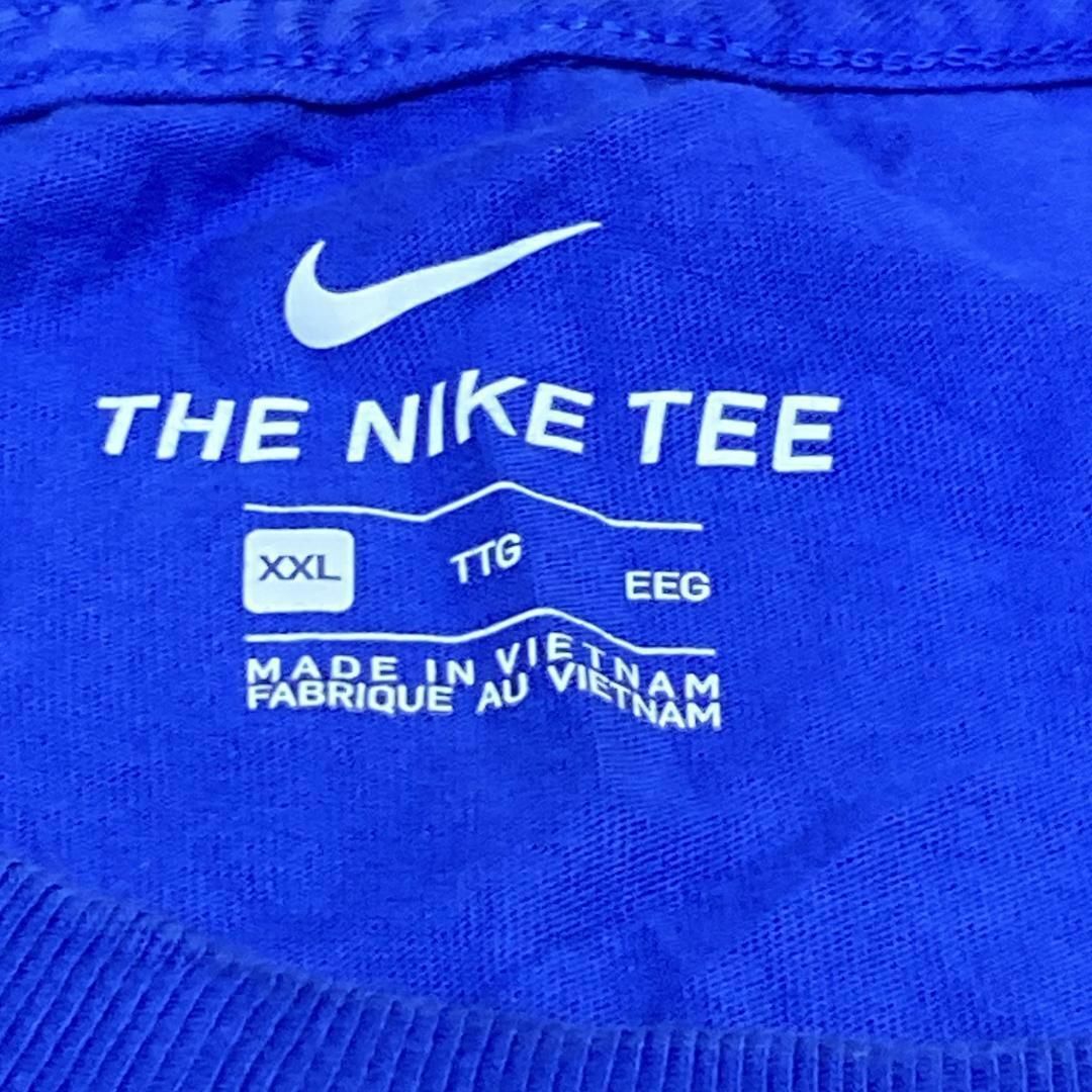 NIKE(ナイキ)のNIKE ナイキ 半袖Tシャツ ブルー グラフィックロゴ US古着 c77 メンズのトップス(Tシャツ/カットソー(半袖/袖なし))の商品写真